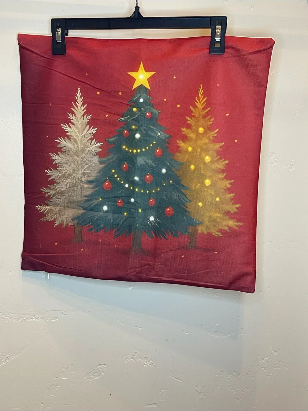 New set of 4- 18x18 Christmas Pillow Covers - Snowman, Tree, Santa, Reindeer
